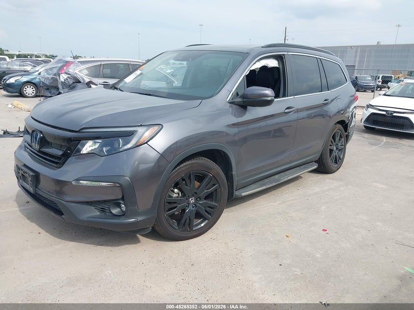 2021 Honda Pilot VIN 5FNYF5H29MB001983 IAAI salvage auction — LEFT REAR, Salvage Title, sold $8,500 on 2026-07-23 (photo 2)