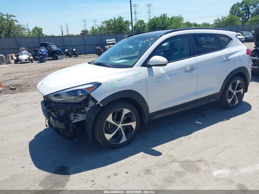 2016 Hyundai Tucson VIN KM8J33A23GU140166 IAAI salvage auction — FRONT END, Salvage (Illinois), sold $1,050 on 2026-07-13 (photo 2)