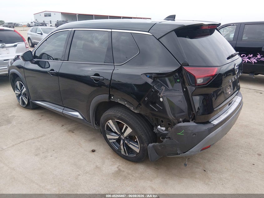 2021 Nissan Rogue VIN 5N1AT3CA6MC727399 IAAI salvage auction — LEFT REAR, Salvage Title, sold $50 on 2026-07-29 (photo 3)