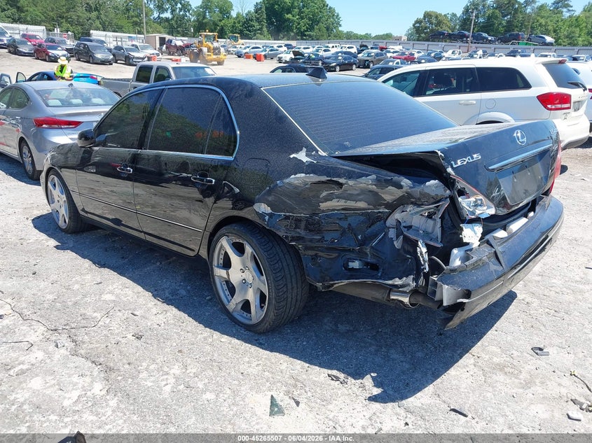 2006 Lexus Ls 430 VIN JTHBN36FX65052673 IAAI salvage auction — LEFT REAR, Salvage (Georgia), sold $450 on 2026-07-29 (photo 3)