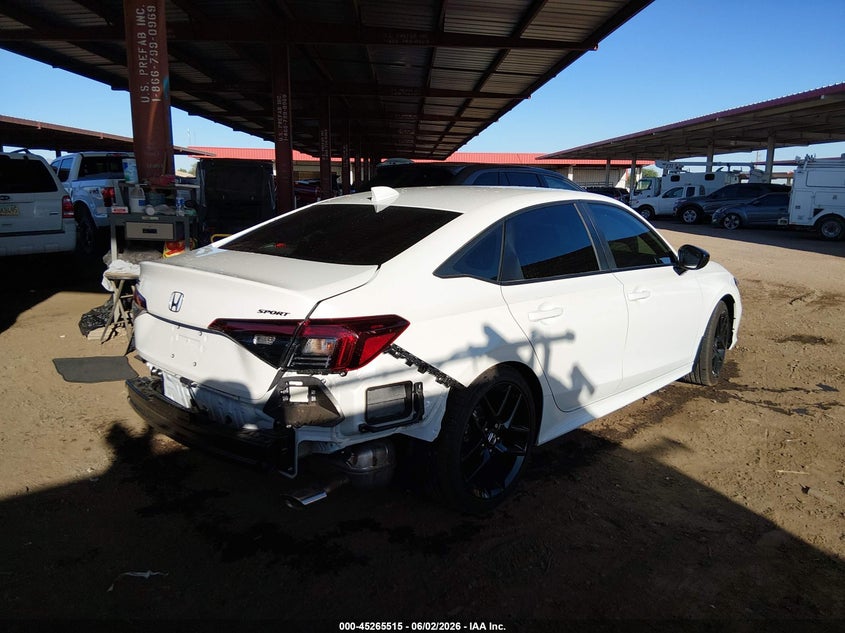 2026 Honda Civic VIN 2HGFE2F57TH562036 IAAI salvage auction — LEFT SIDE, Salvage Title, sold $11,250 on 2026-07-28 (photo 4)