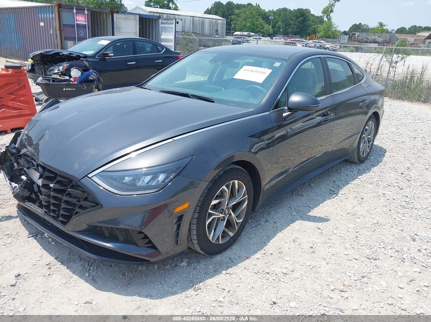 2021 Hyundai Sonata VIN 5NPEL4JA2MH114425 IAAI salvage auction — RIGHT FRONT, Salvage Title, sold $5,100 on 2026-07-14 (photo 2)