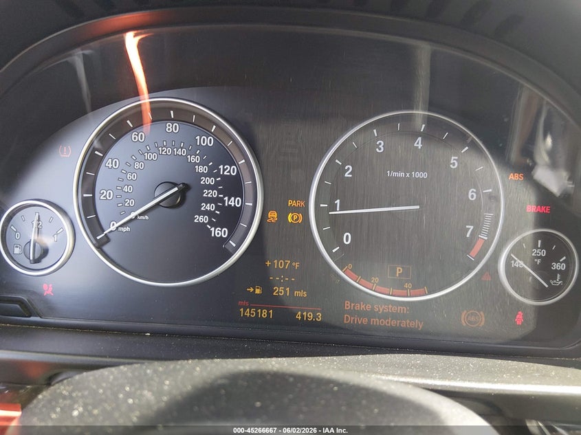 2011 BMW 5 series VIN WBAFR1C5XBC741039 IAAI salvage auction — LEFT FRONT, Salvage (California), sold $1,050 on 2026-07-10 (photo 7)