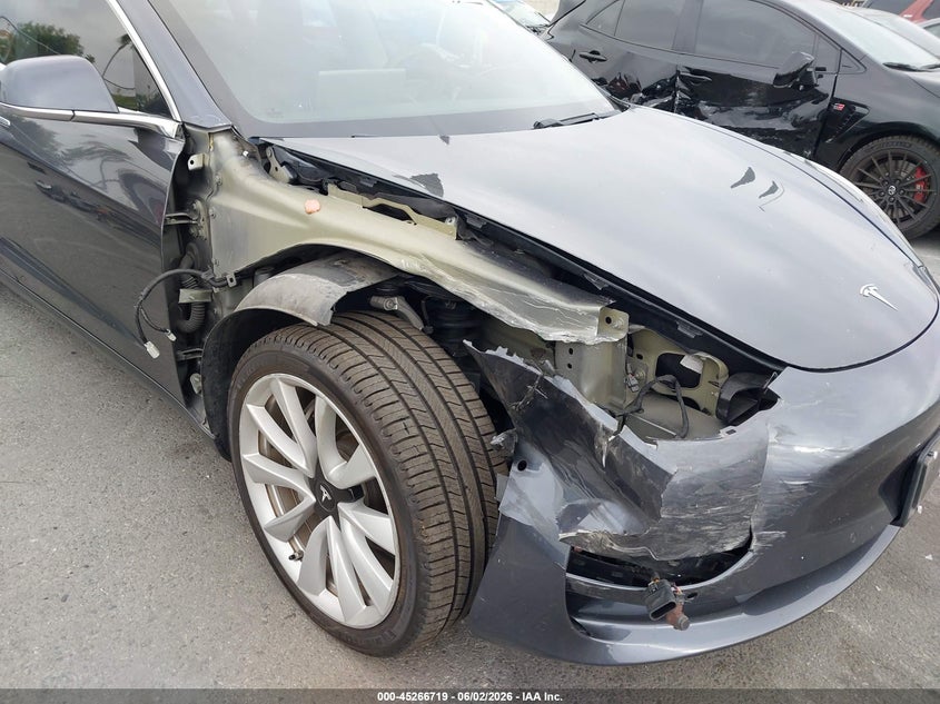 2018 Tesla Model 3 VIN 5YJ3E1EA2JF015107 IAAI salvage auction — RIGHT FRONT, Salvage (California), sold $4,100 on 2026-08-02 (photo 6)