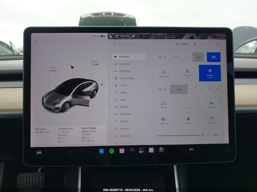 2018 Tesla Model 3 VIN 5YJ3E1EA2JF015107 IAAI salvage auction — RIGHT FRONT, Salvage (California), sold $4,100 on 2026-08-02 (photo 7)