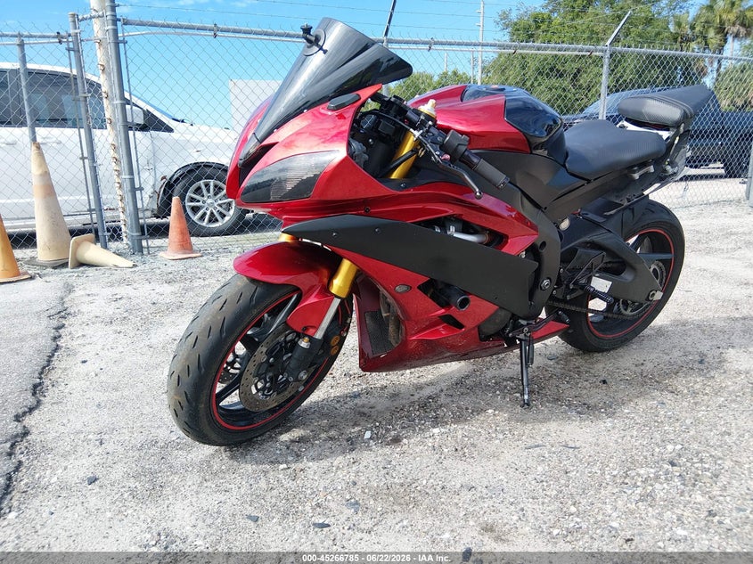 2007 Yamaha Yzfr6 VIN JYARJ12E77A011130 IAAI salvage auction — REAR END, Rebuildable (Florida), sold $2,550 on 2026-07-07 (photo 2)