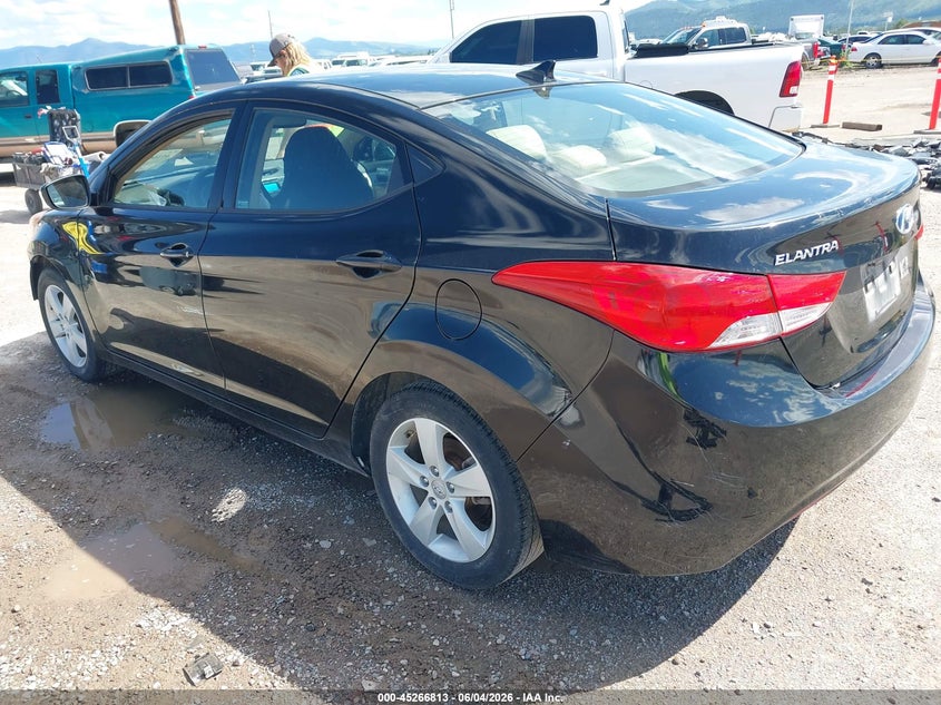 2013 Hyundai Elantra VIN KMHDH4AEXDU791451 IAAI salvage auction — NORMAL WEAR, Clear (Montana), sold $350 on 2026-07-08 (photo 3)