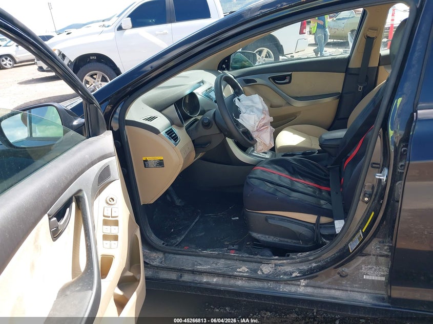 2013 Hyundai Elantra VIN KMHDH4AEXDU791451 IAAI salvage auction — NORMAL WEAR, Clear (Montana), sold $350 on 2026-07-08 (photo 5)