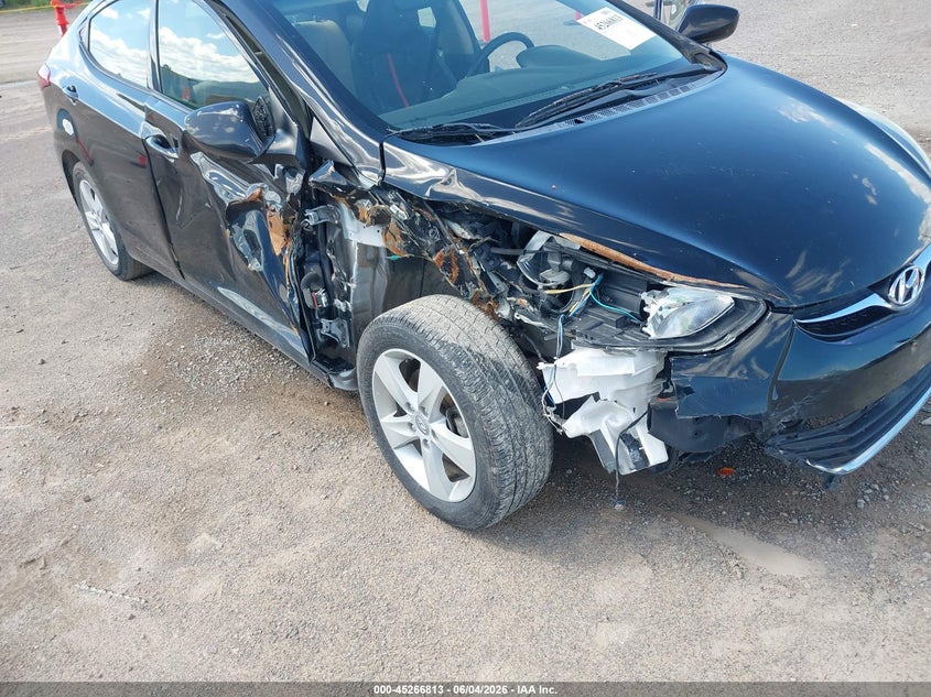 2013 Hyundai Elantra VIN KMHDH4AEXDU791451 IAAI salvage auction — NORMAL WEAR, Clear (Montana), sold $350 on 2026-07-08 (photo 6)