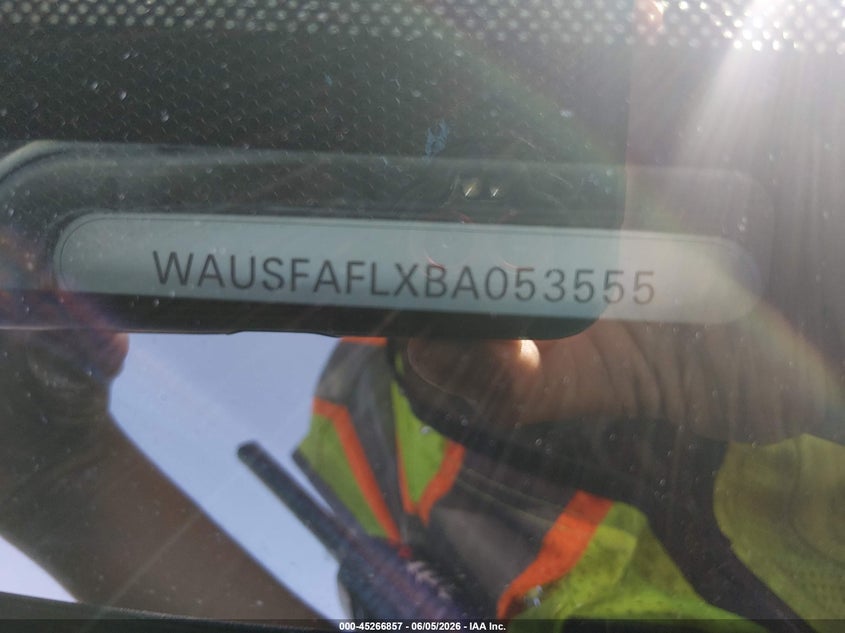 2011 Audi A4 VIN WAUSFAFLXBA053555 IAAI salvage auction — FRONT END, Clear (Montana), sold $200 on 2026-07-22 (photo 9)