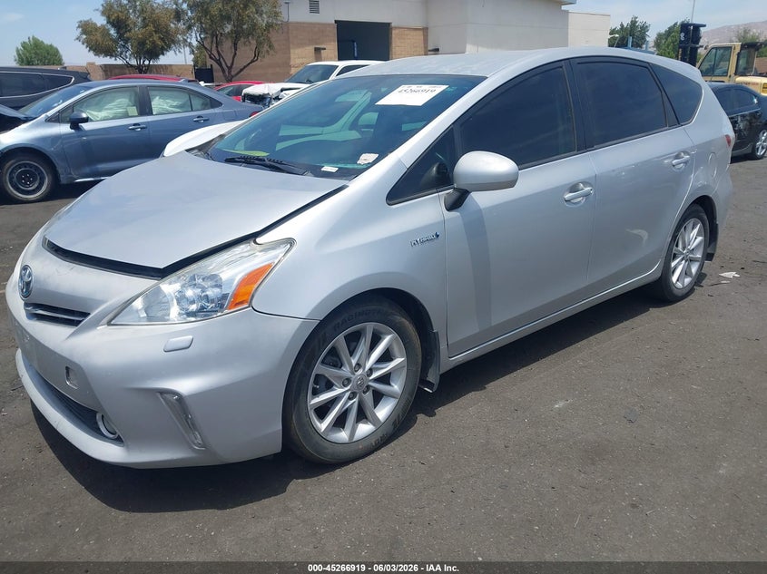 2013 Toyota Prius v VIN JTDZN3EU0D3265589 IAAI salvage auction — RIGHT FRONT, Wait Title, sold $2,250 on 2026-08-16 (photo 2)