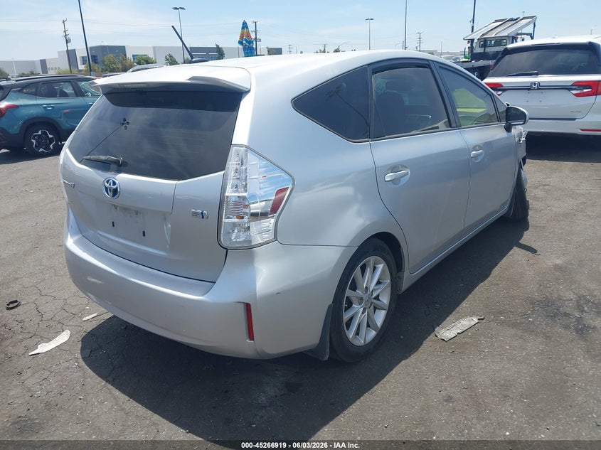 2013 Toyota Prius v VIN JTDZN3EU0D3265589 IAAI salvage auction — RIGHT FRONT, Wait Title, sold $2,250 on 2026-08-16 (photo 4)