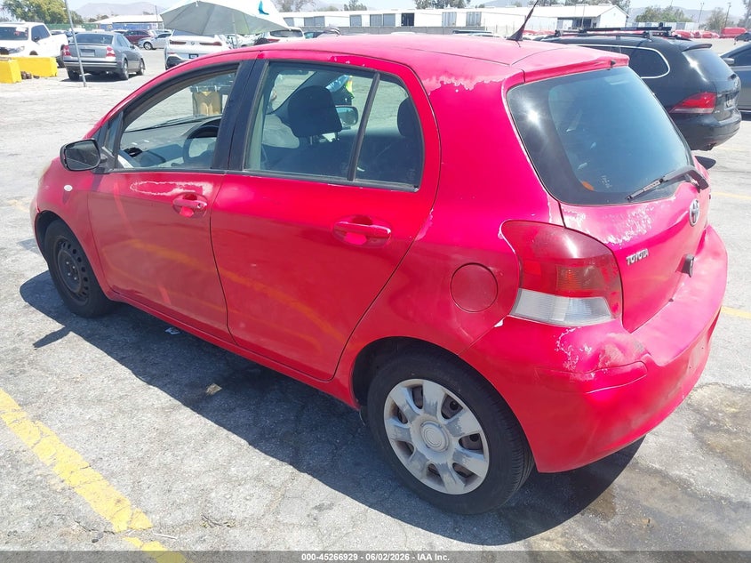 2010 Toyota Yaris VIN JTDKT4K38A5315163 IAAI salvage auction — LEFT REAR, Clear - Dealer Only (California), sold $1,000 on 2026-07-14 (photo 3)