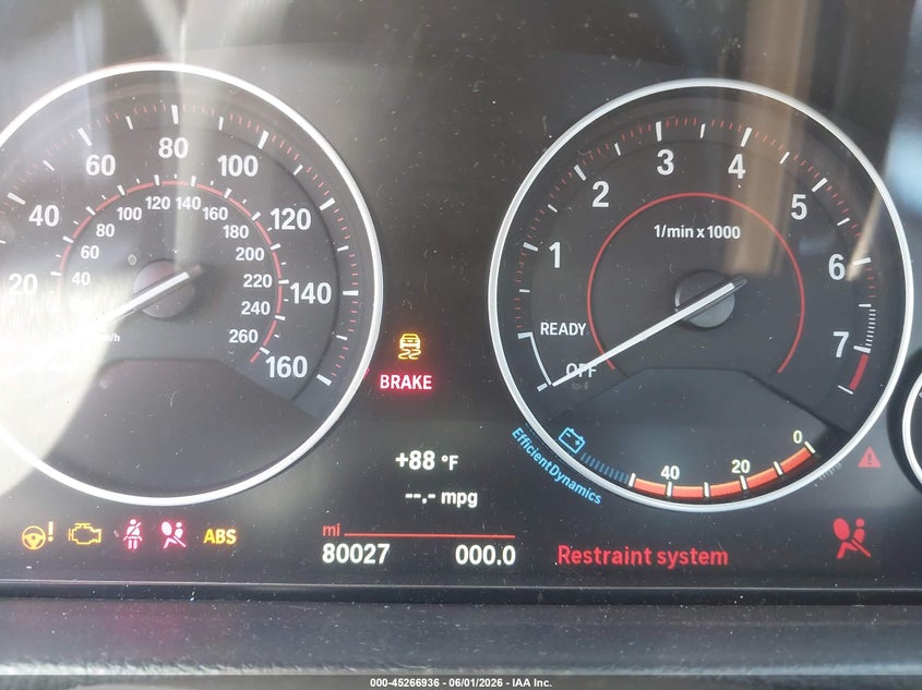 2017 BMW VIN WBA4F9C38HG813306 IAAI salvage auction — RIGHT FRONT, Salvage Title, sold $1,375 on 2026-07-13 (photo 7)
