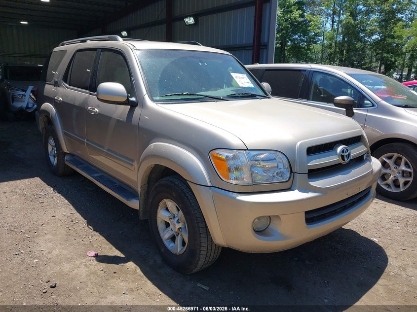 2007 Toyota Sequoia VIN 5TDBT44A67S292125 IAAI salvage auction — LEFT SIDE, Clear (Virginia), sold $1,750 on 2026-07-09 (photo 1)