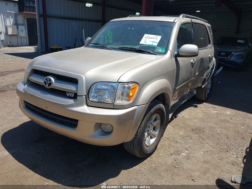 2007 Toyota Sequoia VIN 5TDBT44A67S292125 IAAI salvage auction — LEFT SIDE, Clear (Virginia), sold $1,750 on 2026-07-09 (photo 2)