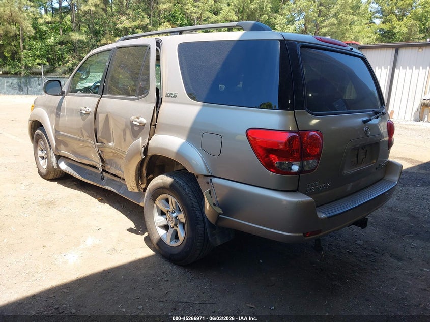 2007 Toyota Sequoia VIN 5TDBT44A67S292125 IAAI salvage auction — LEFT SIDE, Clear (Virginia), sold $1,750 on 2026-07-09 (photo 3)