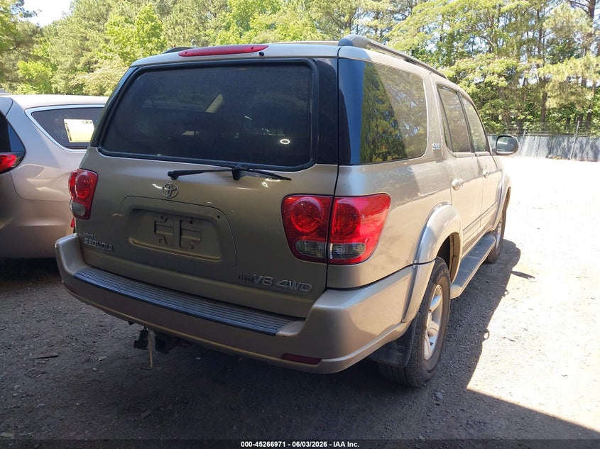 2007 Toyota Sequoia VIN 5TDBT44A67S292125 IAAI salvage auction — LEFT SIDE, Clear (Virginia), sold $1,750 on 2026-07-09 (photo 4)