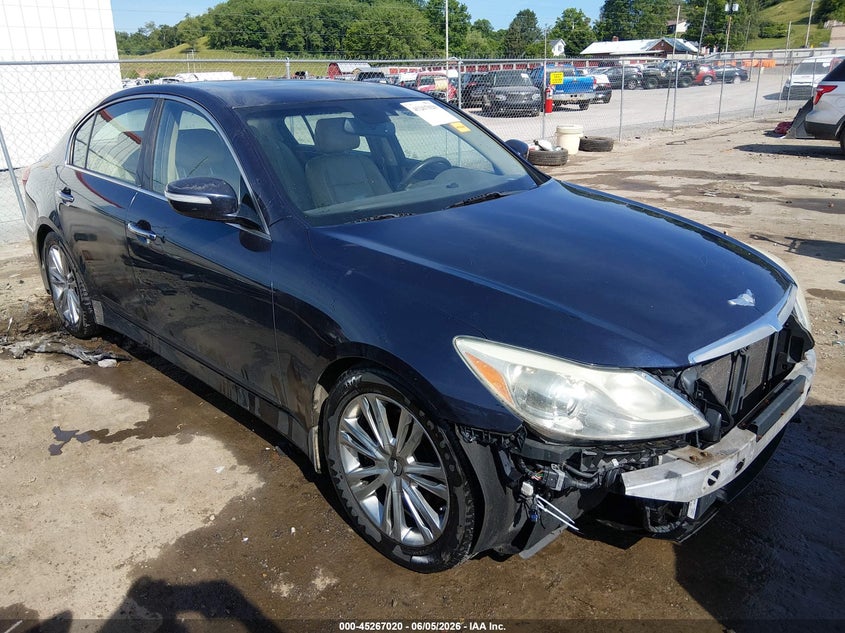 2012 Hyundai Genesis VIN KMHGC4DD6CU206782 IAAI salvage auction — FRONT END, Salvage (West Virginia), sold $425 on 2026-07-19 (photo 1)