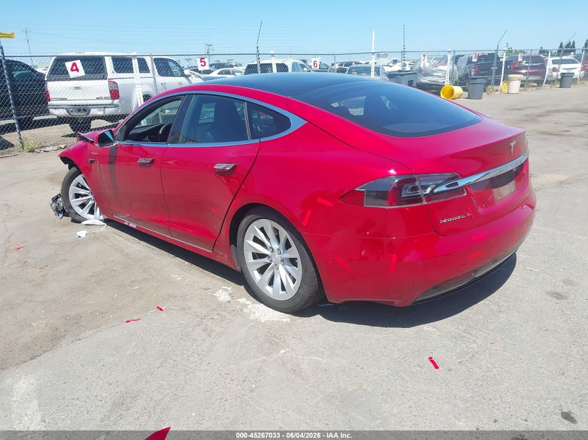 2018 Tesla Model s VIN 5YJSA1E24JF277386 IAAI salvage auction — LEFT FRONT, Salvage (California), sold $6,550 on 2026-07-15 (photo 3)