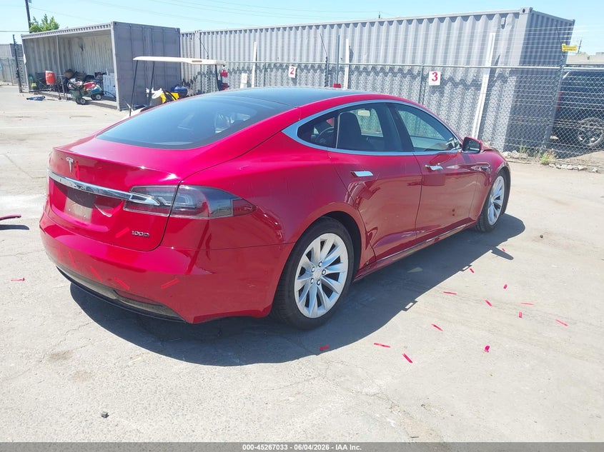 2018 Tesla Model s VIN 5YJSA1E24JF277386 IAAI salvage auction — LEFT FRONT, Salvage (California), sold $6,550 on 2026-07-15 (photo 4)