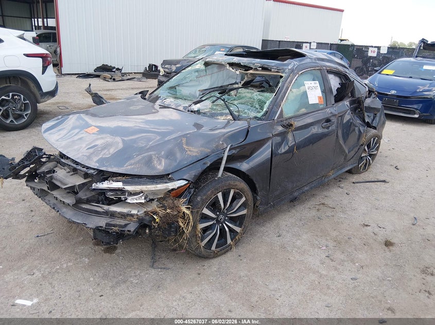2022 Honda Civic VIN JHMFE1F76NX007182 IAAI salvage auction — BIO HAZARD, Salvage Title, sold $1,025 on 2026-07-14 (photo 2)