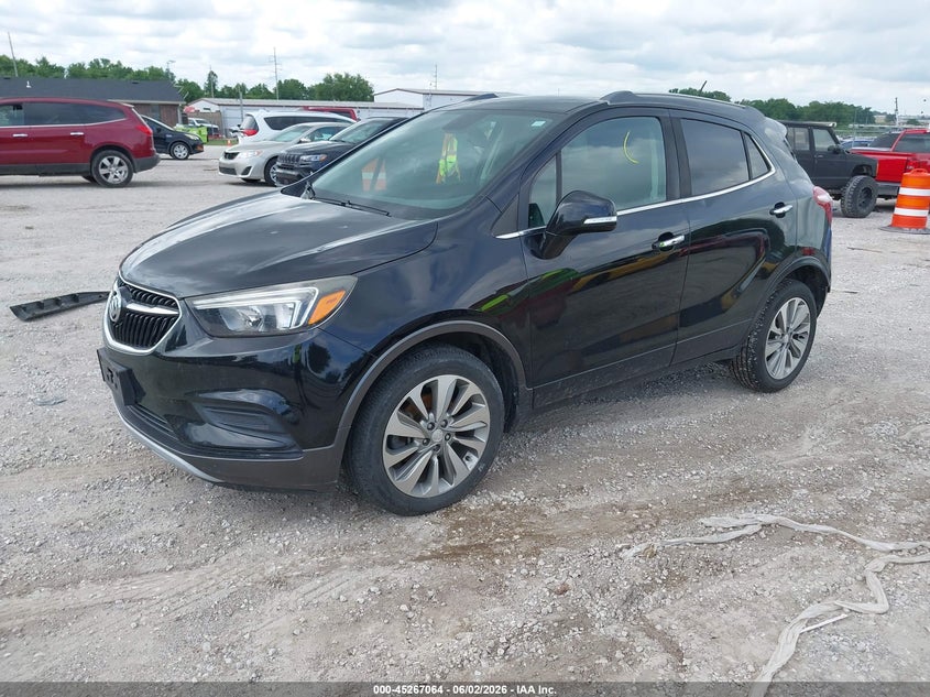 2017 Buick Encore VIN KL4CJASB7HB022411 IAAI salvage auction — HAIL, Salvage Title, sold $2,050 on 2026-07-20 (photo 2)