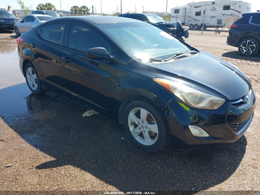 2013 Hyundai Elantra VIN KMHDH4AE9DU606788 IAAI salvage auction — NORMAL WEAR, Original (Texas), sold $1,250 on 2026-07-07 (photo 1)
