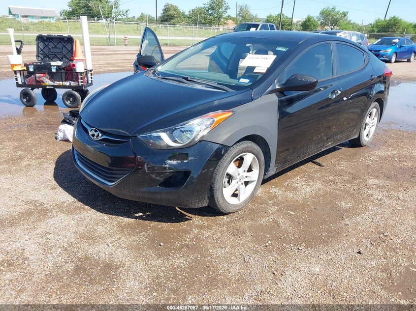 2013 Hyundai Elantra VIN KMHDH4AE9DU606788 IAAI salvage auction — NORMAL WEAR, Original (Texas), sold $1,250 on 2026-07-07 (photo 2)