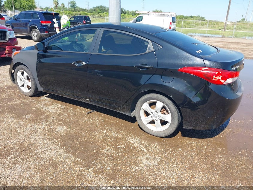 2013 Hyundai Elantra VIN KMHDH4AE9DU606788 IAAI salvage auction — NORMAL WEAR, Original (Texas), sold $1,250 on 2026-07-07 (photo 3)