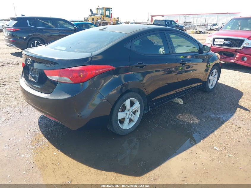 2013 Hyundai Elantra VIN KMHDH4AE9DU606788 IAAI salvage auction — NORMAL WEAR, Original (Texas), sold $1,250 on 2026-07-07 (photo 4)