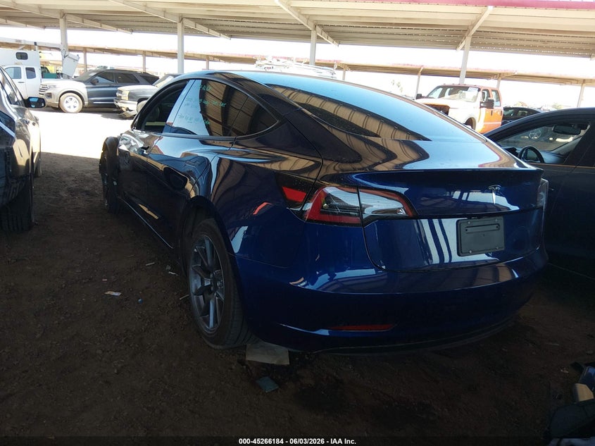 2023 Tesla Model 3 VIN 5YJ3E1EA8PF448990 IAAI salvage auction — LEFT FRONT, Salvage Title, sold $7,550 on 2026-07-09 (photo 3)