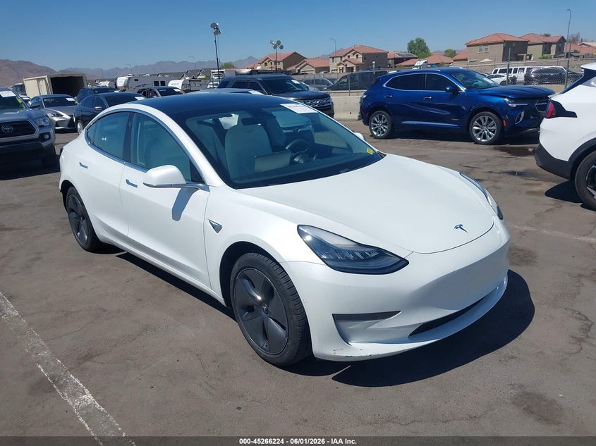 2020 Tesla Model 3 VIN 5YJ3E1EA9LF515669 IAAI salvage auction — REAR END, Salvage Title, sold $5,900 on 2026-07-10 (photo 1)
