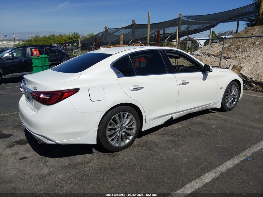 2019 Infiniti Q50 VIN JN1EV7AP9KM513080 IAAI salvage auction — LEFT & RIGHT, Salvage Title, sold $4,500 on 2026-07-17 (photo 4)