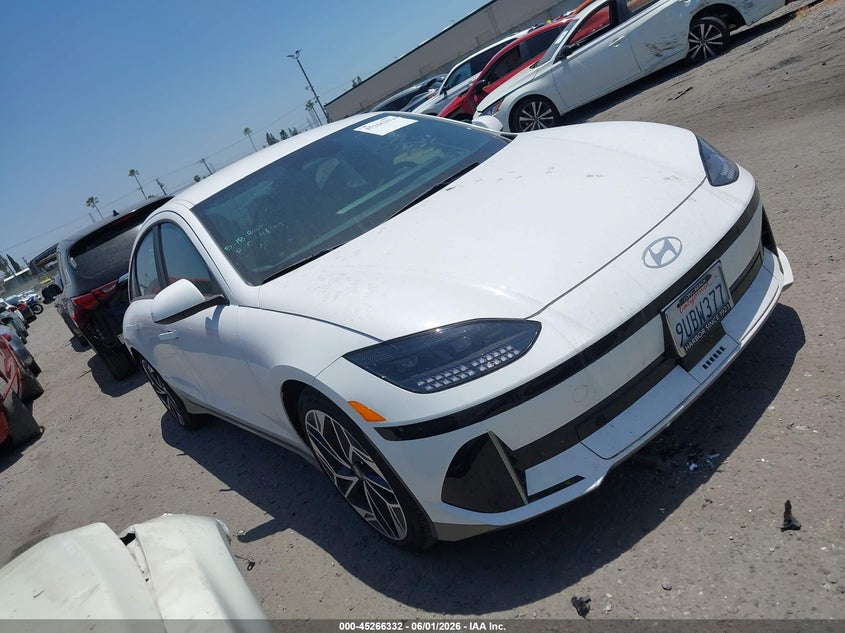 2025 Hyundai Ioniq 6 VIN KMHM34AA6SA092442 IAAI salvage auction — LEFT REAR, Salvage Title, sold $9,350 on 2026-07-08 (photo 1)
