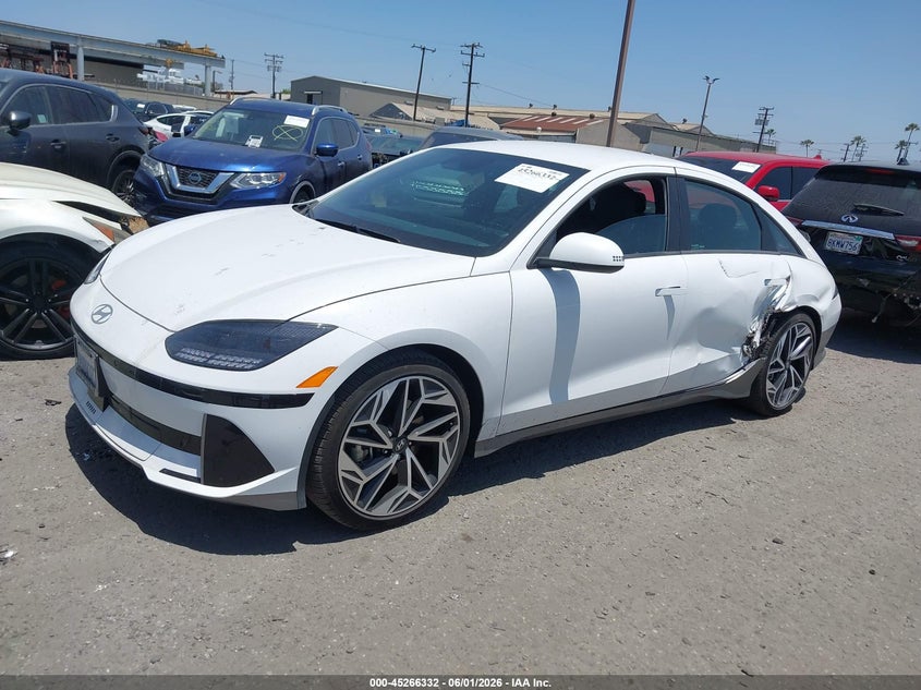 2025 Hyundai Ioniq 6 VIN KMHM34AA6SA092442 IAAI salvage auction — LEFT REAR, Salvage Title, sold $9,350 on 2026-07-08 (photo 2)