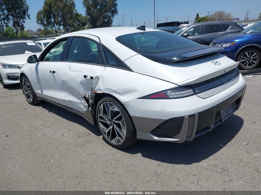 2025 Hyundai Ioniq 6 VIN KMHM34AA6SA092442 IAAI salvage auction — LEFT REAR, Salvage Title, sold $9,350 on 2026-07-08 (photo 3)