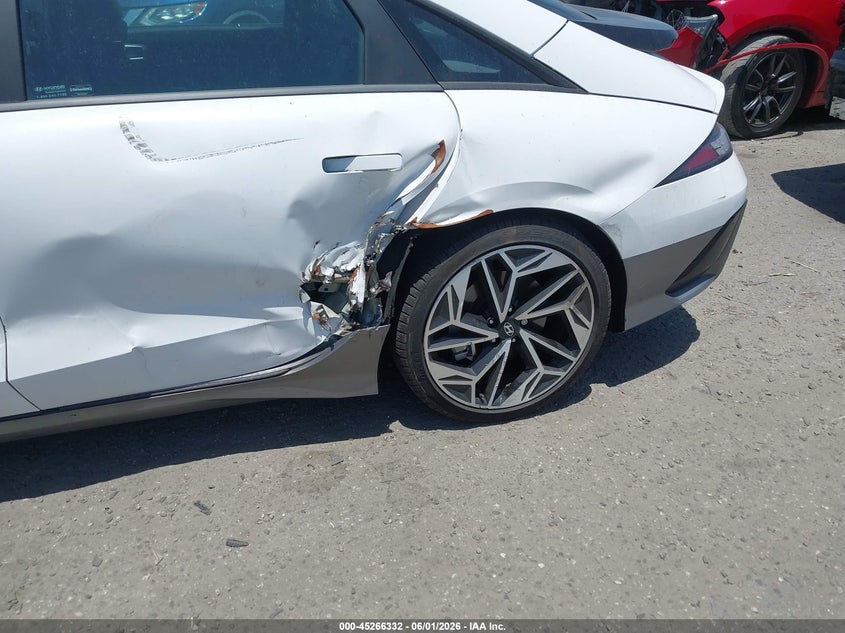 2025 Hyundai Ioniq 6 VIN KMHM34AA6SA092442 IAAI salvage auction — LEFT REAR, Salvage Title, sold $9,350 on 2026-07-08 (photo 6)