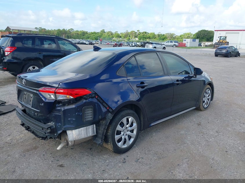 2022 Toyota Corolla VIN 5YFEPMAE8NP379197 IAAI salvage auction — REAR END, Salvage Title, sold $3,850 on 2026-07-30 (photo 4)