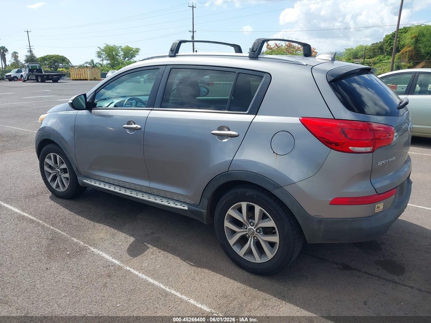 2015 Kia Sportage VIN KNDPB3AC4F7777090 IAAI salvage auction — NORMAL WEAR, Clear (Hawaii), sold $25 on 2026-07-21 (photo 3)