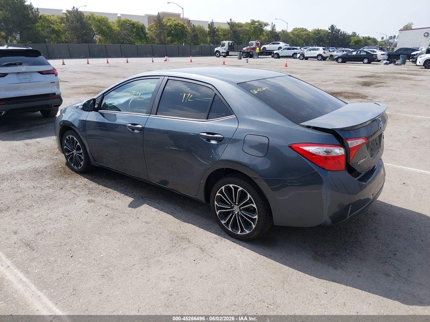 2015 Toyota Corolla VIN 5YFBURHE0FP267736 IAAI salvage auction — REAR END, Salvage Title, sold $2,500 on 2026-07-13 (photo 3)
