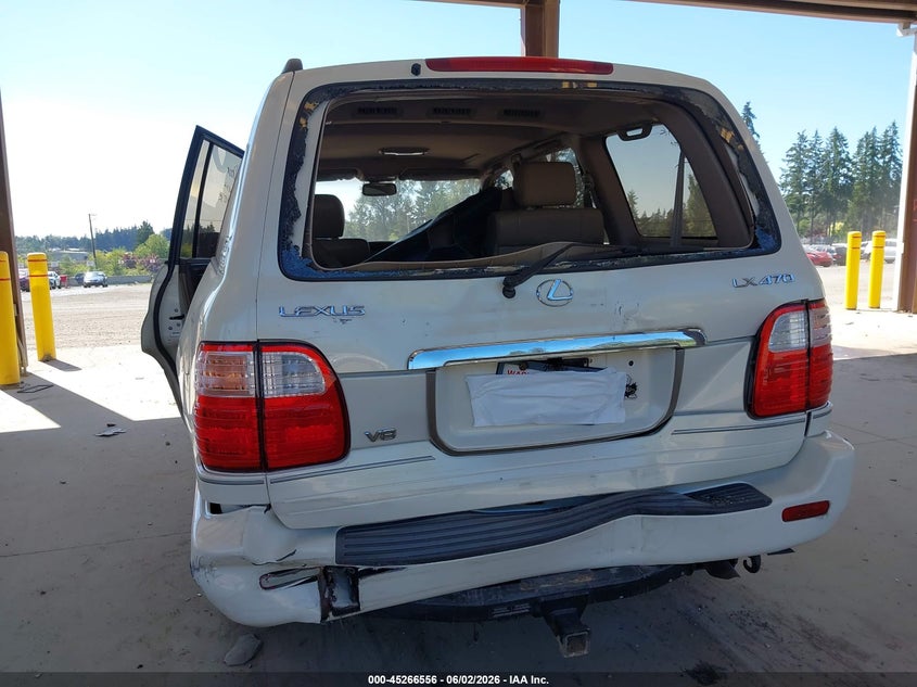 2000 Lexus Lx 470 VIN JT6HT00W0Y0085262 IAAI salvage auction — FRONT & REAR, Bill Of Sale (Washington), sold $3,250 on 2026-07-08 (photo 6)