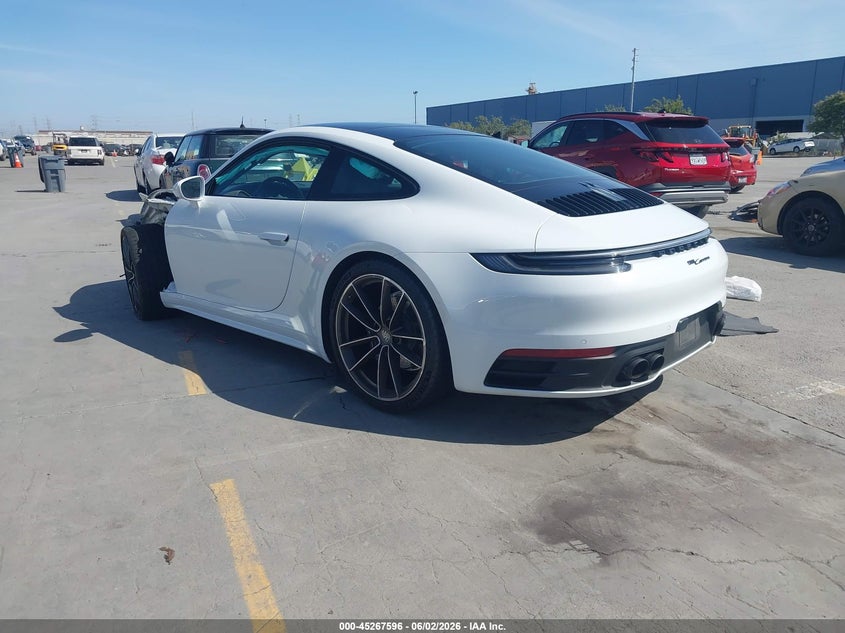 2022 Porsche 911 VIN WP0AA2A94NS205987 IAAI salvage auction — LEFT FRONT, Salvage Title, sold $58,500 on 2026-07-27 (photo 3)