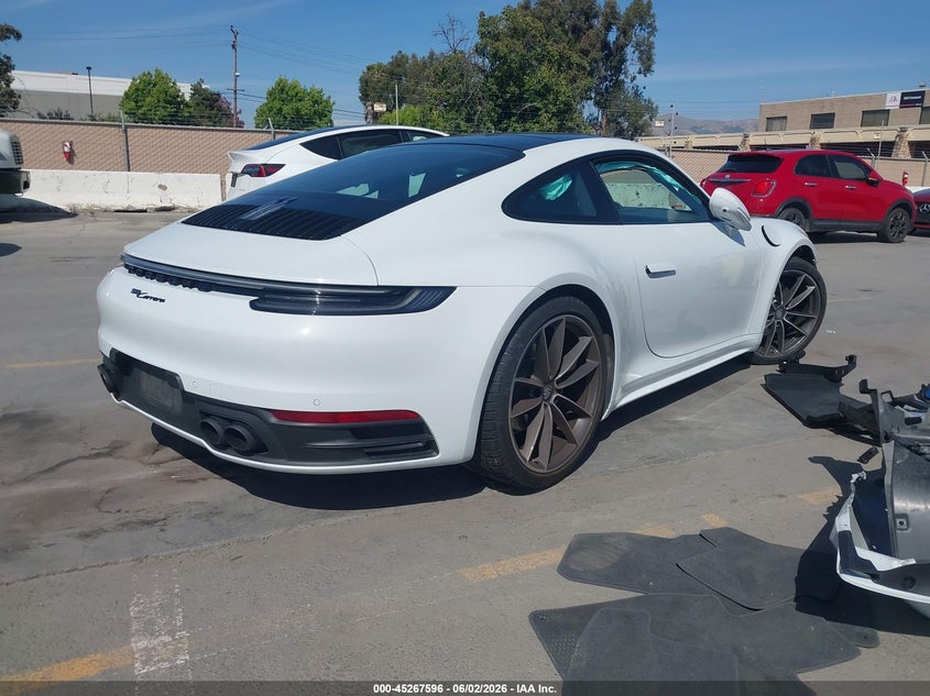 2022 Porsche 911 VIN WP0AA2A94NS205987 IAAI salvage auction — LEFT FRONT, Salvage Title, sold $58,500 on 2026-07-27 (photo 4)