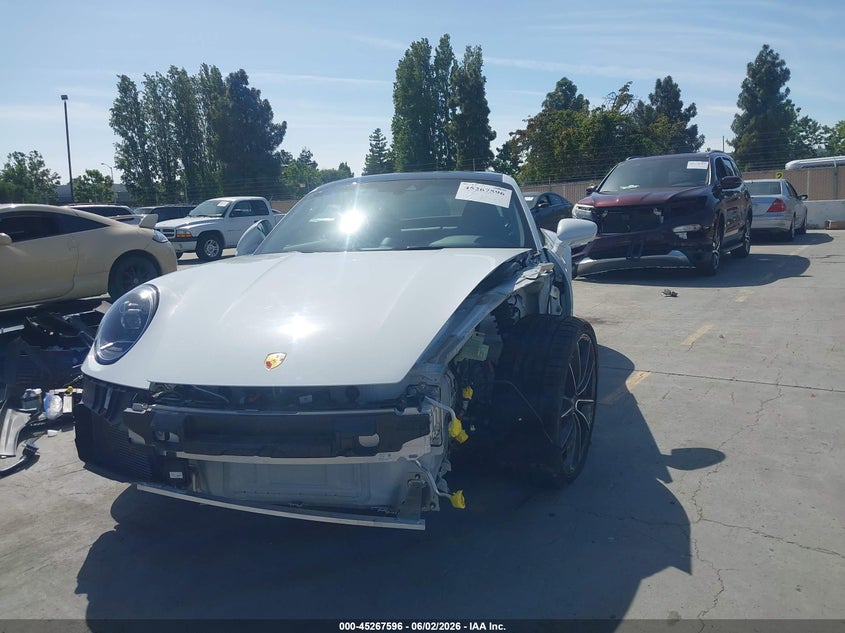 2022 Porsche 911 VIN WP0AA2A94NS205987 IAAI salvage auction — LEFT FRONT, Salvage Title, sold $58,500 on 2026-07-27 (photo 6)