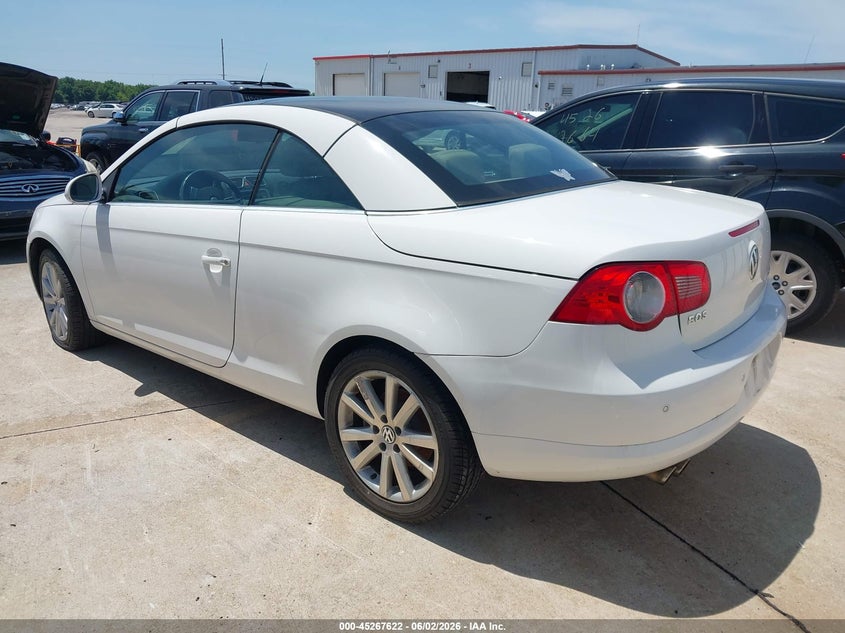 2007 Volkswagen Eos VIN WVWFA71F37V043117 IAAI salvage auction — NORMAL WEAR, Clear (Illinois), sold $275 on 2026-07-07 (photo 3)