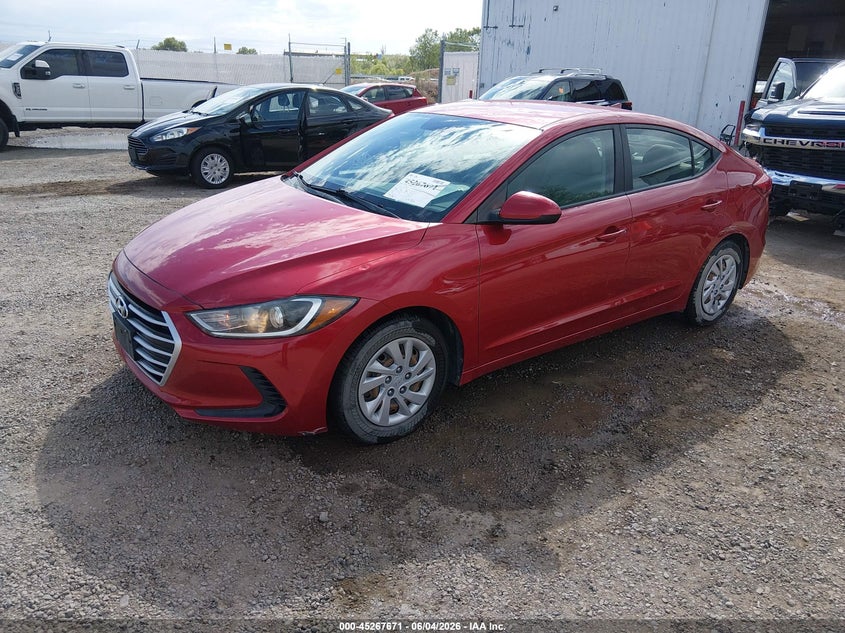 2017 Hyundai Elantra VIN 5NPD74LF8HH093370 IAAI salvage auction — HAIL, Salvage (Montana), sold $2,450 on 2026-07-10 (photo 2)