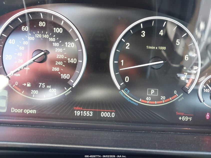 2014 BMW 5er VIN WBA5B1C51ED481452 IAAI salvage auction — REAR END, Salvage Title, sold $2,000 on 2026-07-20 (photo 7)