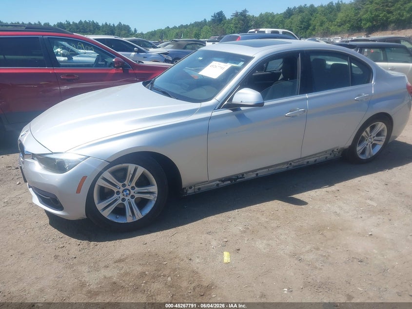 2017 BMW 3er VIN WBA8D9G5XHNU59495 IAAI salvage auction — RIGHT FRONT, Salvage (Massachusetts), sold $2,450 on 2026-07-24 (photo 2)