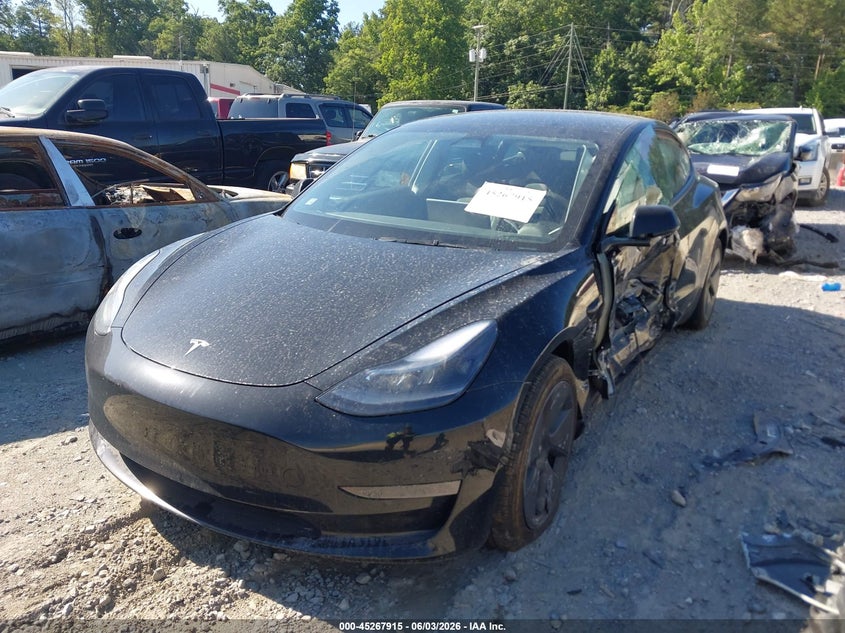 2023 Tesla Model 3 VIN 5YJ3E1EA7PF625755 IAAI salvage auction — LEFT SIDE, Salvage Title, sold $4,900 on 2026-07-09 (photo 2)